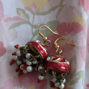 Small ethnic traditional indian pakistani earrings